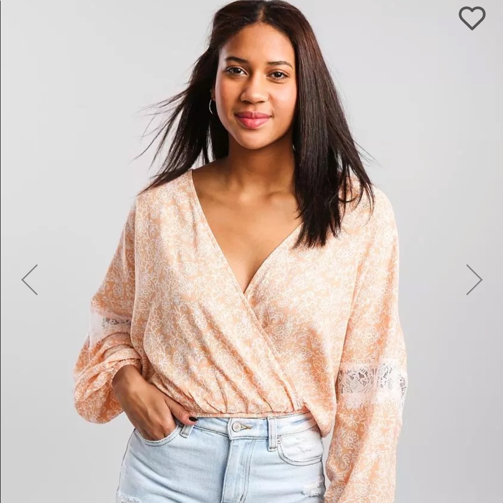 Daytrip for Buckle Faux Wrap Top - Medium